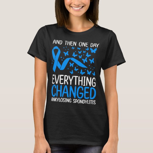 AS Warrior Ribbon Ankylosing Spondylitis Awareness T Shirt (Framsida)