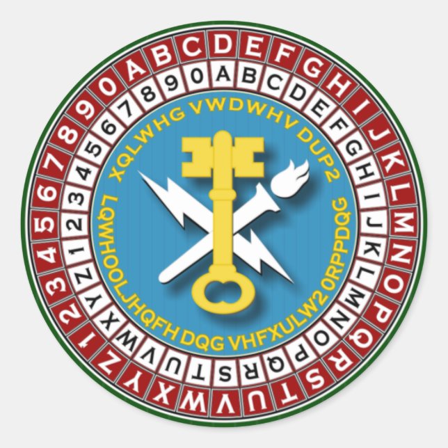 ASA INSCOM 2s Runt Klistermärke (Framsida)