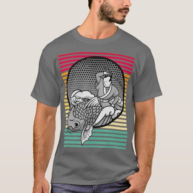 ASAGI KOI FISK EFTER JAPANESE ART ÄLSKARE T SHIRT (Framsida)