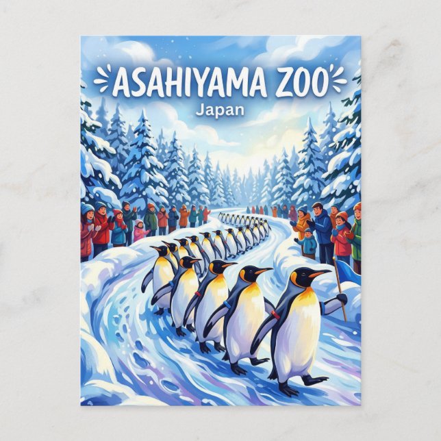 Asahiyama Zoo Japan Vykort (Framsida)