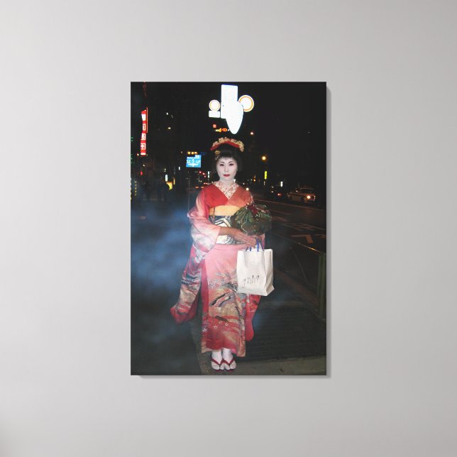 Asakusa Geisha Neo Tokyo Canvastryck (Framsida)