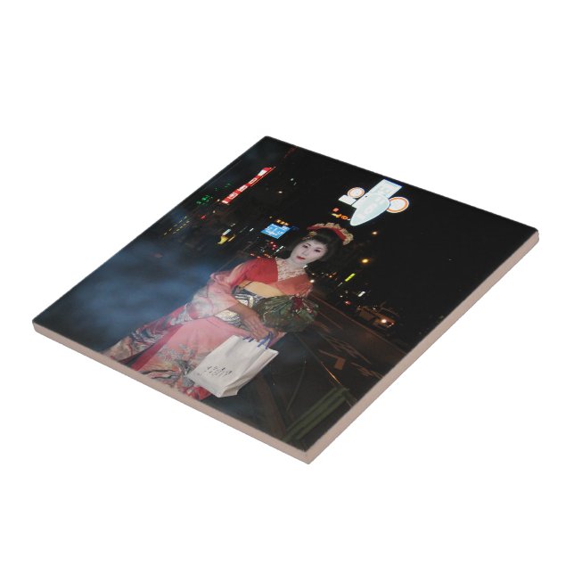 Asakusa Geisha Neo Tokyo Kakelplatta (Sidan)