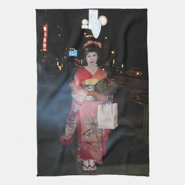 Asakusa Geisha Neo Tokyo Kökshandduk (Vertikal)