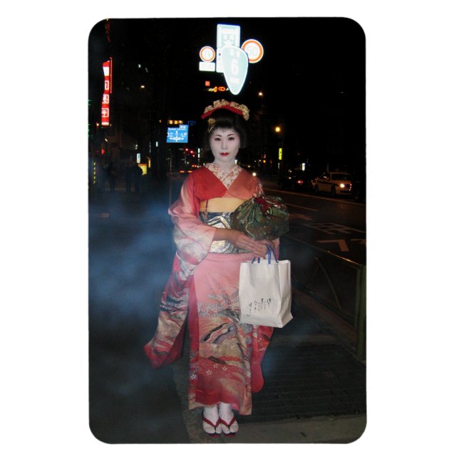 Asakusa Geisha Neo Tokyo Magnet (Vertikal)