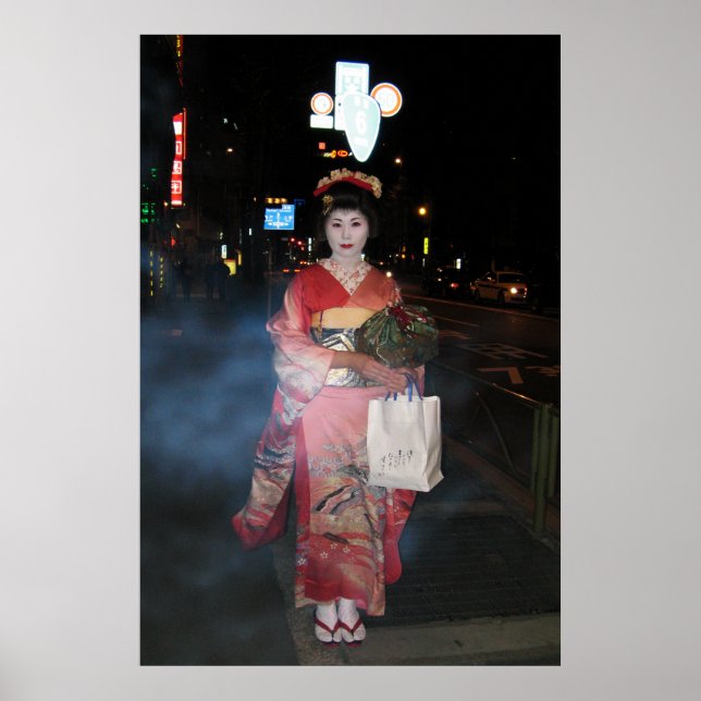 Asakusa Geisha Neo Tokyo Poster (Framsidan)