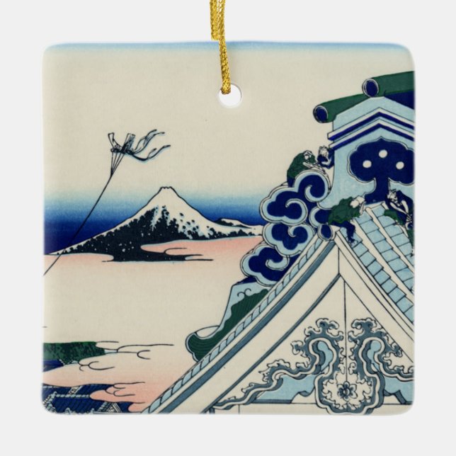 Asakusa Honganji tempel i den östliga huvudstaden Julgransprydnad Keramik (Framsida)