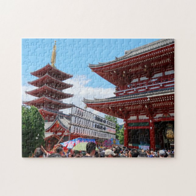 Asakusa Pagoda Sensoji Shinto shrine Tokyo Japan Pussel (Horisontell)