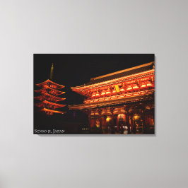 Asakusa Sensoji-templet Japan Reselandskap Canvastryck