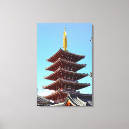 Asakusa Sensoji-templet Japan Reselandskap Canvastryck