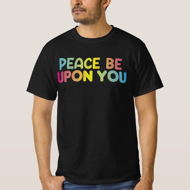 Asalamu Alaikum Peace be om er islamiska arabiska T Shirt (Framsida)