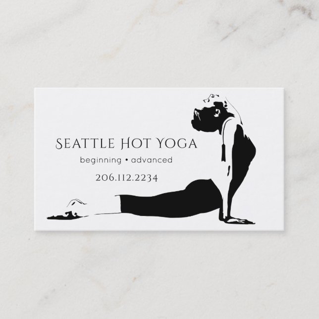 Asana Silhouette | Yogalärare Visitkort (Framsida)