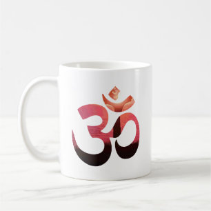 Asana Slappna av Anpassningsbar om Mantra Symbol Y Kaffemugg