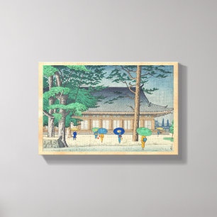 Asano Takeji Regn vid Sanjusangendo-templet konst Canvastryck