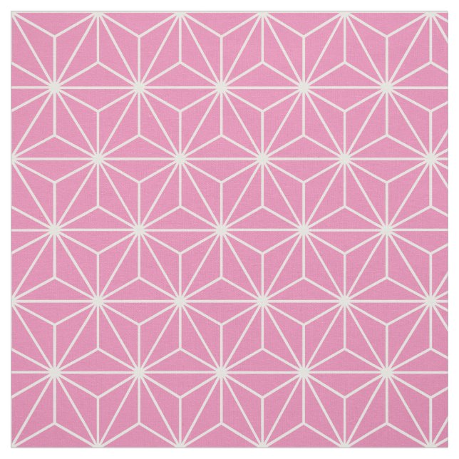 Asanoha Geometric Stars Mauve Rosa Tyg (Provkarta)