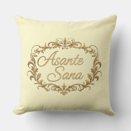 Asante Sana Crimson & Butter Cream – Gilded Oval V Kudde