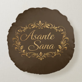 Asante Sana Espresso & Tan  – Gilded F Reversible  Rund Kudde
