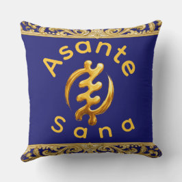 Asante Sana "Gye Nyame" Guld Adinkra Heritage Kudd Kudde
