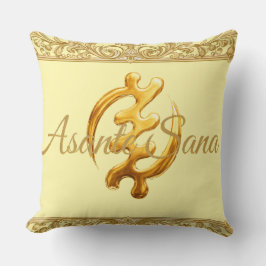 Asante Sana "Gye Nyame" Guld Adinkra Heritage Kudde