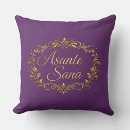 Asante Sana Royal Amethyst & Deep Plum – Förgylld Kudde