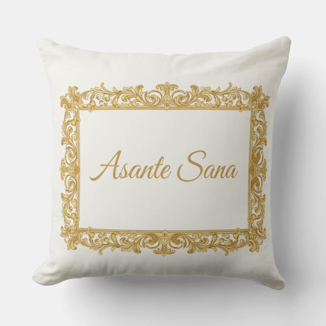 Asante Sana Smörkräm & Crimson Reversible Än Kudde (Framsida)