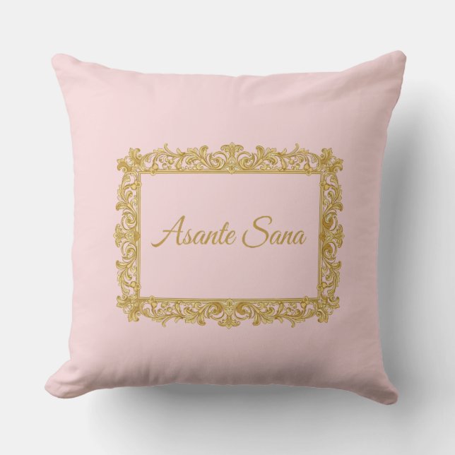 Asante Sana Sunset Pink & Dark Gold – Celestial Ov Kudde (Framsida)