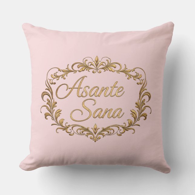 Asante Sana Sunset Pink & Dark Gold – Celestial Ov Kudde (Framsida)
