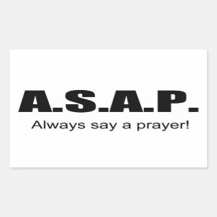 ASAP alltid något att säga ett kristet gåvaobjekt Rektangulärt Klistermärke