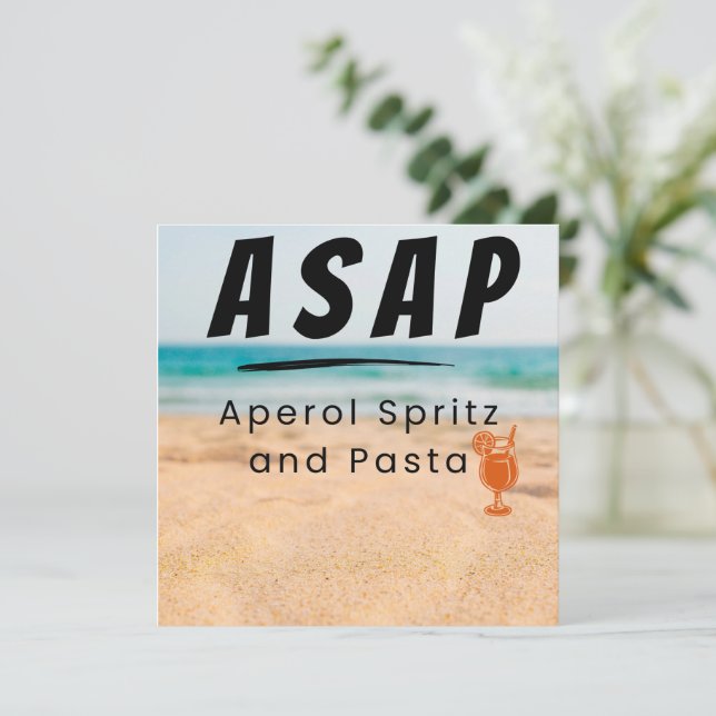 ASAP - Aperol Spritz och Pasta Vibes Julkort (Stående Fram)
