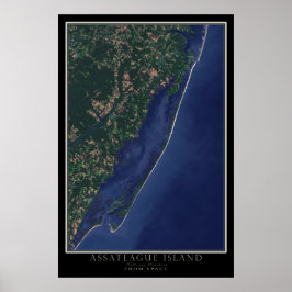 Asateague Island National Seashore från rymden Poster