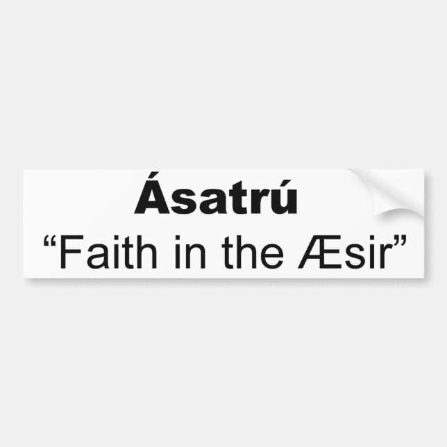 Asatru definition bildekal (Framsidan)