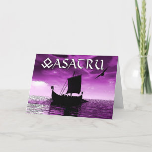 Asatru hälsningkort kort