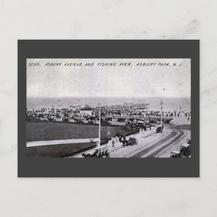Asbury Park, New jersey 1910 Vintage Vykort