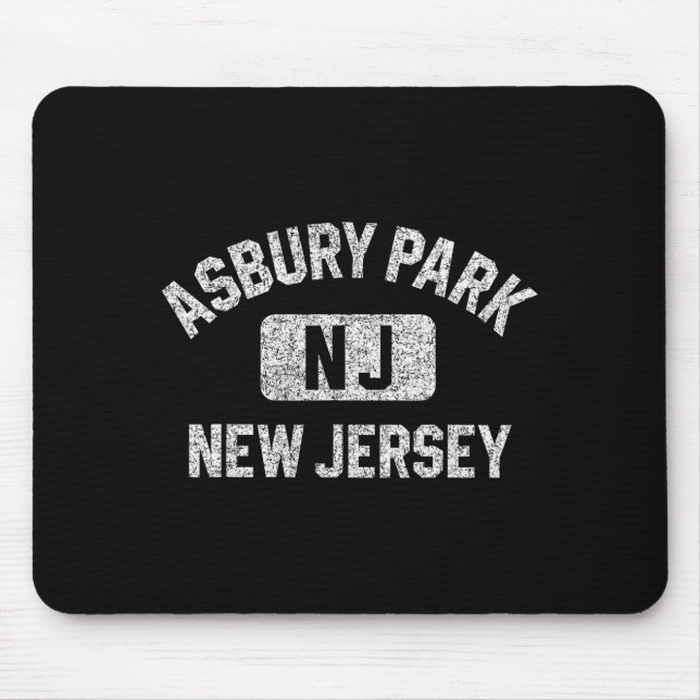 Asbury Park New Jersey Gym Style Distressed White  Musmatta (Framsidan)