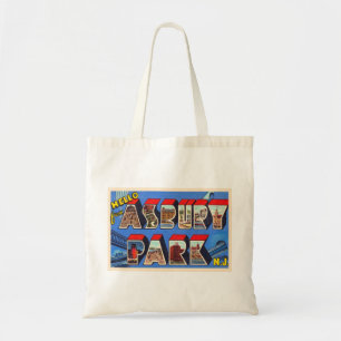 Asbury Park New jersey NJ Large Brev vykort Tygkasse