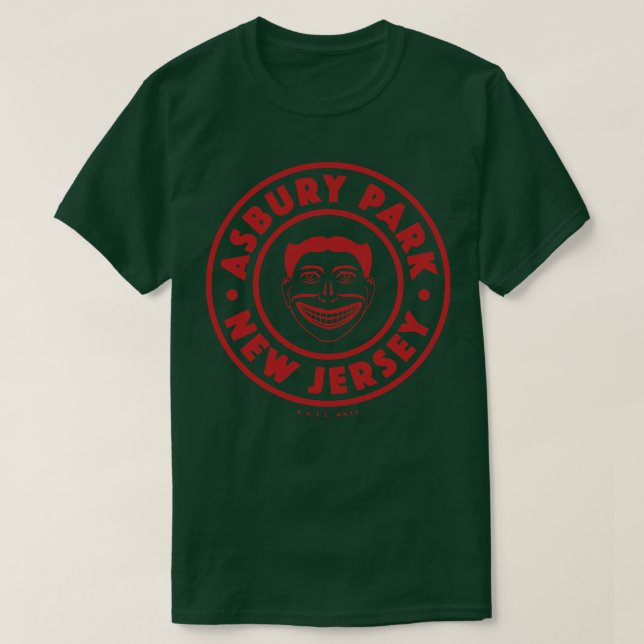 Asbury Park New jersey Red T Shirt (Design framsida)