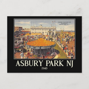 Asbury Park, New jersey, Vintage Vykort