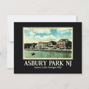 Asbury Park NJ 1930s Vintage Inspired Vykort