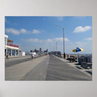 Asbury Park NJ Boardwalds och butiker Poster