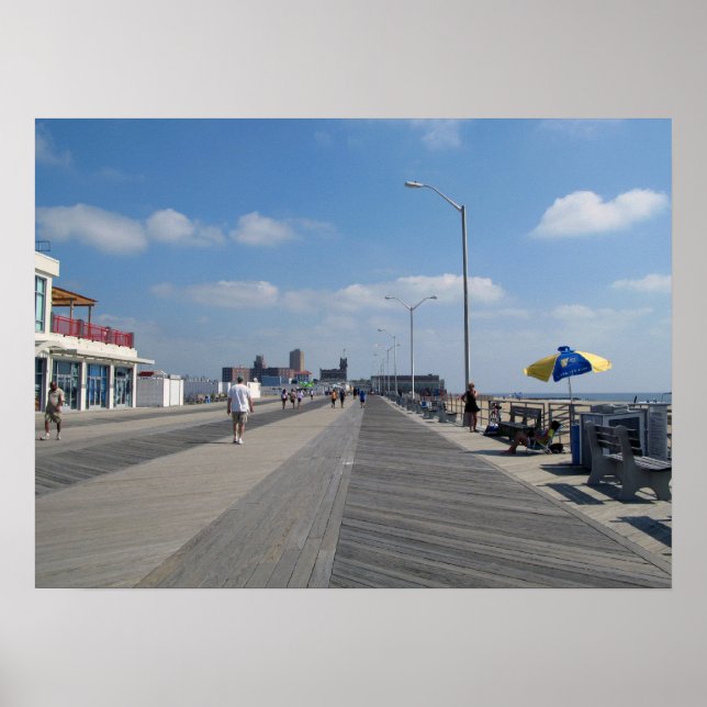 Asbury Park NJ Boardwalds och butiker Poster (Framsidan)
