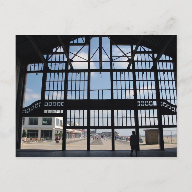 Asbury Park NJ Boardwalevy från Casino Byggnad Vykort (Framsida)