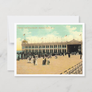 Asbury Park NJ, Casino and Boardpromenad, 1910 Vin Vykort