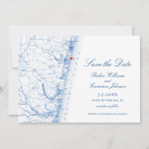 Asbury Park NJ Karta Elegant Navy Blue Photo