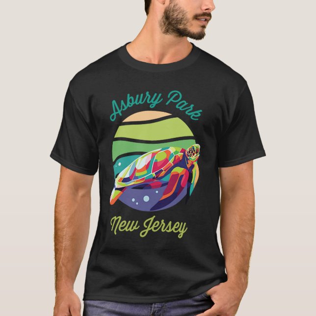 Asbury Park  Sea Turtle Souvenir T Shirt (Framsida)