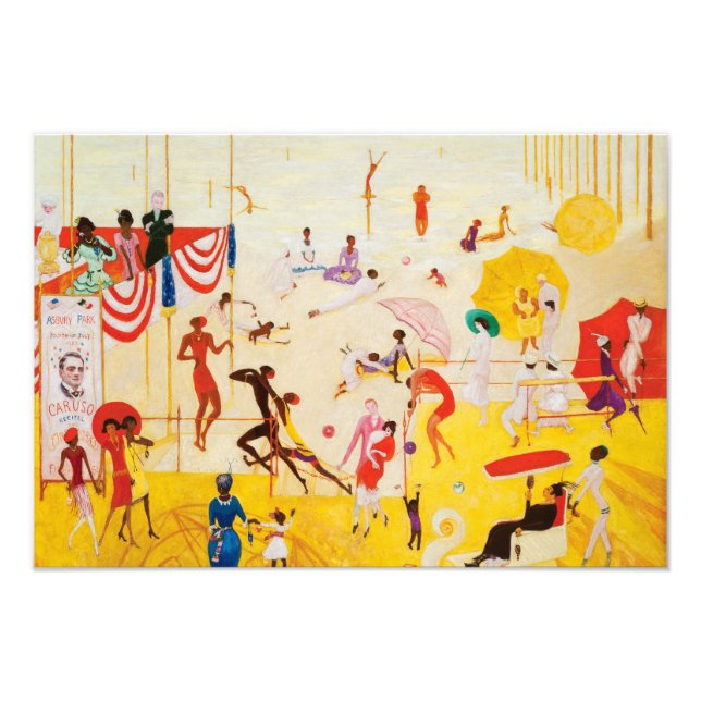 Asbury Park South, 1920 av Florine Stettheimer Fototryck (Framsidan)