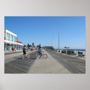 Asbury parkerar boardwalken poster