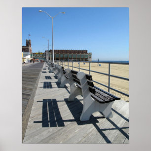 Asbury parkerar boardwalken poster