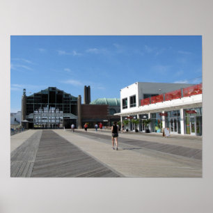 Asbury parkerar NJ-boardwalken - kasinobyggnad Poster
