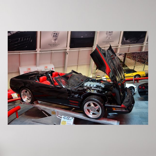 ASC C4 Korvette ZR1-vägspärrskoncept Poster (Framsidan)