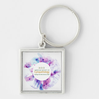 ASC-nyckelkedja med celler Fyrkantig Silverfärgad Nyckelring