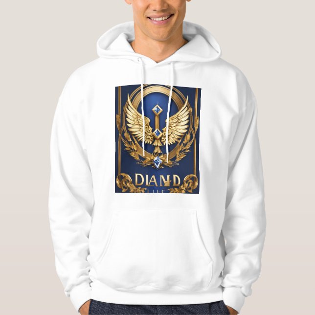 "Ascend to Triumph: Crystal Eagle Emblem" Hoodie (Framsida)